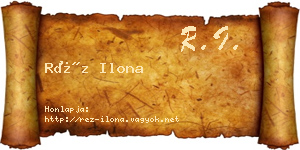 Réz Ilona névjegykártya